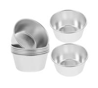 Sosoport 8 Moldes Individuales Para Flan Tartaletas Pudines Y Mini Tartas Al Redondos Antiadherentes Para Cupcakes Pasteles Y Galletas