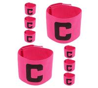 Sosoport 8 Piezas Brazaletes Fútbol Elásticos Ajustables para Adultos y Jóvenes Entrenamiento y Partidos Símbolo Liderazgo Resistente