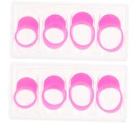 Sosoport 8piezas Protector De Dedos Para Baquetas De Silicona Caja Para Instrumentos De Percusión Para Practicar Casa