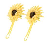 Sosoport Abrazaderas para Cortinas de Girasol 2piezas Hebillas Decorativas sin Perforación Diseño Compacto Soporte Fuerte para Salas y Dormitorios Decoración Boho