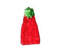 Sosoport Abrigo con Capucha para Perros Sudadera con Capucha para Mascotas Diseño de Fresa Perros Pequeños a Grandes Cómodo Polar Traje de Fiesta de Halloween Rojo