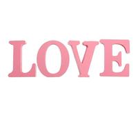 Sosoport Adorno de Madera Love para San Valentín Set de Letras Decorativas en Color Rosa Decoración para Bodas Fiestas y Hogar Accesorio Ligero y Artesanal Adorno DIY Romántico