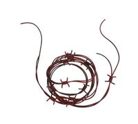 Sosoport Alambre de Púas Falso de Plástico para Adornos de Halloween, Cadenas Ajustables para Casas Encantadas y Fiestas de Terror