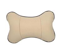 Sosoport Almohada para Reposacabezas de Vehículo, de Cuero Sintético y Algodón, Diseño en Forma de Hueso, Apoyo Cómodo para Cuello, Uso en Automóvil y Hogar