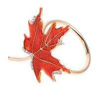 Sosoport Anillo de Servilleta de Metal Forma de Hoja de Arce Naranja, Ligero y Seguro, Adecuado para Ambientación en Bares y Restaurantes