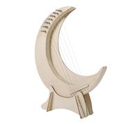 Sosoport Arpa de Madera Portátil Forma de Luna, Sonido Completo y Diseño Creativo, Instrumento Musical Adecuado para Principiantes y Niños, Fácil de Sostener y Transportar