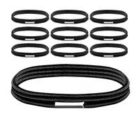 Sosoport Bandas Elásticas para Bolsas de Basura Negras 140 Cm Perímetro, 10 Unidades, Soporte Ajustable y Reutilizable para Botes de Basura Pequeños en Hogar, Oficina y Cocina