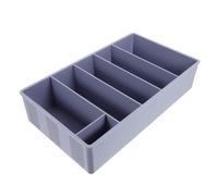 Sosoport Bandeja para Caja Registradora Vertical de 5 Compartimentos Organizador de Dinero Gris para Monedas y Billetes Caja de Almacenamiento Multifuncional para Supermercados y