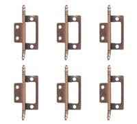 Sosoport Bisagras para Puerta de Armario 6 Piezas de Hierro Rojo Antiguo Diseño de Emblema Bisagra para Mueble Vintage Resistente y Duradera Cierre Práctico para Puertas de Gabinete