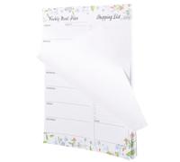 Sosoport Bloc Magnético para Planificador Semanal de Comidas y Lista de Compras Desprendible para Nevera Planificador Magnético Sostenible de Papel Organizador de Menú Semanal Fácil de