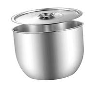Sosoport Bol Mezclador Inoxidable Tapa Tazón de Ensalada Tazón para Hornear y Huevos Organizador de Alimentos Resistente y Antisalpicaduras para Uso Cocina y