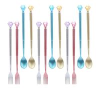 Sosoport Bolígrafo de Gel 12 Piezas Diseño de Cubiertos Tinta Resistente al Agua Material Escolar Creativo para Estudiantes Set de Bolígrafos para Escribir Forma de Cuchara y Tenedor