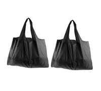 Sosoport Bolsa De Mano Grande De Tela Oxford Resistente Al Desgaste, 2 Piezas Negras, Plegable y Multiusos, Bolso Compra para Exterior y Transporte Diario