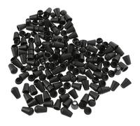 Sosoport Botones de Cordón Negros 100 Pcs, Cierres Ajustables para Ropa y Mochilas, Accesorios de Plástico Resistentes y Compactos para Costura y Manualidades