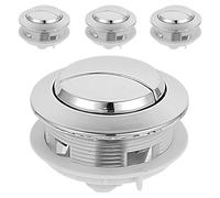 Sosoport Botones de Plástico para Tanque de Inodoro 58 MM Grande 4 Piezas Compatibles Llaves de Paso Botón de Descarga Manual Ahorrador de Agua para Baño Ecológico