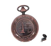 Sosoport Brújula de Bolsillo Vintage de Aleación de Zinc Retro con Diseño de Reloj de Bolsillo Portátil y Ligera para Senderismo Camping y