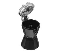 Sosoport Cafetera para Mini Casa Decoración Moca Hervidor De Café Miniatura Hacer Escena Café Exprés Accesorios Pequeño Muñeca Modelo Pequeña Cafetera De Cocina Mini Caldera Black Aleación