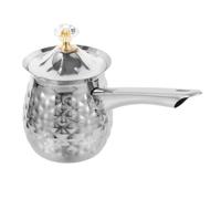 Sosoport Cafetera Turca Vintage de Acero Inoxidable de 400ml Asa Suave y Fácil de Limpiar para Uso en Casa y Restaurante