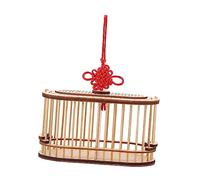 Sosoport Cage para Grillos De Madera Duradera con Doble Rejilla Portátil para Hogar y Exterior Jaula Segura y Suave para Observar Insectos Pequeños