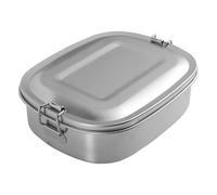 Sosoport Caja Bento Diseño Portátil y Apta para Lavavajillas de Acero Inoxidable 830ml Fiambrera Bento de 1 Nivel Adecuado para Picnic y Camping