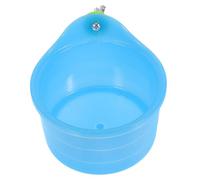 Sosoport Caja Caja De Baño para Pájaros Lavabo para Pájaros Bebedero para Pájaros para Jaula Juguetes De Pájaros para Periquitos Jaula De Viaje Portador Bañera Paloma El Plastico Sky-Blue