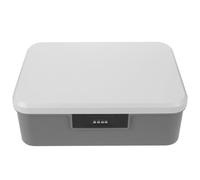 Sosoport Caja de Almacenamiento con Cerradura de Combinación Capacidad 16L Material ABS Gris con Compartimentos Caja Portátil para Documentos Archivos y Objetos Personales Adecuado