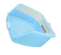 Sosoport Caja de Aseo Esquinera para Conejos y Hámster con Rejilla, Fácil Mantenimiento, Material Abs Adecuado para Jaulas y Esquinas