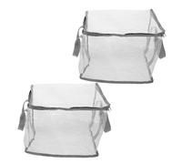 Sosoport Caja Organizadora Plegable para Libros y Ropa Gris Mediana 2 Piezas Contenedor Transparente Resistente al Agua para Estudiantes Almacenamiento Portátil para Aula y Dormitorio