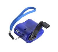 Sosoport Cargador de Emergencia para Teléfono Móvil USB con Manivela, Luz Indicadora Led, 5 Conectores Mixtos y Cable USB Azul, Portátil y Compacto para Uso en Viaje y Estilo Aleatorio