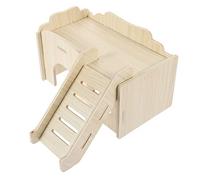 Sosoport Casa De Hamster De Pisos Castillo De Madera Accesorio De Juego Ideal para Pequeñas Mascotas