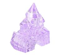 Sosoport Castillo De Cristal Modelos De Castillo Pequeño Castillos Conformado Fiesta Adorno Realista Apuntalar Juguete Escena Pretender Mini Paisaje Artesanal El Plastico Púrpura