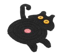 Sosoport Cat Coaster de Ganchillo Forma de Posavasos Aislante para Mesa Protección contra Calor y Arañazos para Hogar Café y Restaurante Decoración Kawaii para de Gatos