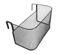 Sosoport Cesta Colgante de Almacenamiento Metalica para Cocina y Baño Organizador de Frutas y Verduras con Orificios de Ventilacion Negro para Mesita de Noche o Armario