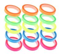 Sosoport Cinta Resaltadora Transparente y Removible para Libros Tiras Adhesivas Fluorescentes de Colores 15 Rollos de 08 CM X 6 M Adecuado para Lectura y Anotaciones Escolares U