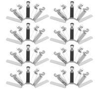 Sosoport Clip de Resorte en V para Poste de Tienda de Campaña, Clip de Presión para Kayak, 60 Piezas, Cabeza Simple Hueca, Diámetro 3,8 Mm, Altura del Botón 6,5 Mm, Longitud 25