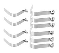 Sosoport Clips de Resorte para Kayak y Paraguas 6 MM Tipo 4Jshv Acero Niquelado Diseño Hueco 10 Unidades Broches de Presión para Mástil de Tienda y Poste Ajustable Accesorios Camping