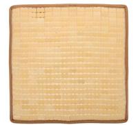 Sosoport Cojín de Asiento Refrescante de Bambú Natural 1 Cm, Funda Ventilada Antideslizante Beige para Silla Oficina, Coche y Camión, Alfombrilla de Verano Ligera y Transpirable