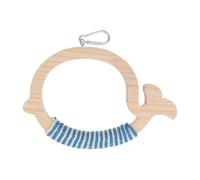 Sosoport Columpio Colgante de Madera y Forma de Ballena Cuerda Masticable para Pájaros Espacio para Jugar y Descansar en Jaulas y Parques de Aves