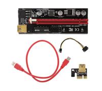 Sosoport Condensadores Extensor a 16x para Tarjeta Gráfica 4 1x Pcie | Aleación de Aluminio y Pcea, Interfaz 6pin y Dc-dc 12v, Cable Blindado y Hebilla Fija