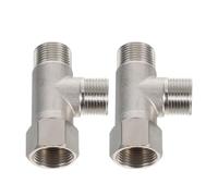 Sosoport Conector de Cobre en T de 9/16 Pulgadas para Purificador de Agua y Lavadora de Vasos, Fácil Instalación y Extracción, Uso Doméstico, Paquete de 2 Unidades