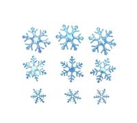Sosoport Confeti de Copos de Nieve Navideños de Plástico Azul 600 Piezas para Decoración de Fiesta Navideña y Manualidades Reutilizables en Cumpleaños y Tarjetas
