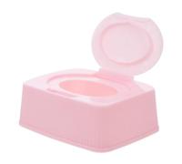 Sosoport Contenedor de para Bebés Caja de Almacenamiento Prueba de Polvo para Húmedas y Algodón Diseño Compacto y Portátil Color Rosa para Uso Casa o Oficina