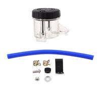 Sosoport Copa de Aceite para Motocicleta Transparente con Soporte, Depósito de Líquido de Frenos Cilíndrico, Accesorio para Cilindro Maestro de Freno Hidráulico