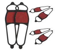 Sosoport Crampones para Hielo 3 Pares Antideslizantes Tacos de Silicona y Papel de Lija, Talla Única, Fundas Portátiles para Calzado, Ideales para Senderismo, Pesca y Montaña en