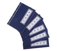 Sosoport Cuadernos Retro Estilo Chino 5 Unidades Tapa Dura con Papel Kraft sin Rayas Encuadernación Vintage con Cuerda Cuadernos para Diario Cosplay y Manualidades