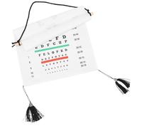 Sosoport Cuadro de Prueba de Visión Resistente para Pared Tabla Visual de Algodón y Madera para Exámenes Oculares Hogar Escuelas y Hospitales Pequeños