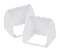 Sosoport Cubierta Protectora para Timbre de Puerta ABS Resistente a Salpicaduras Diseño Curvo Base Abierta Color Blanco para Sistemas de Control de Acceso Uso Exterior para Protección