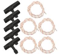 Sosoport Cuerda de Tracción para Puerta de Garaje con Manija de Plástico Cable de 1 Metro Kit de Reemplazo para Escaleras de Ático 5 Piezas para Apertura y Emergencia Hogar