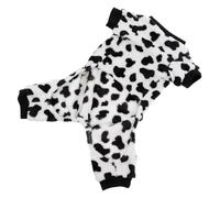 Sosoport Disfraz Cálido para Perro Pequeño de Poliéster Estampado de Manchas de Vaca, Abrigo Delgado Prueba de Viento para Mascotas en Otoño E Invierno, Talla L
