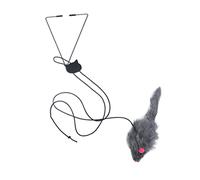 Sosoport Divertido Gato de Juguete Juguetes Ratones Gato de Peluche Interactivo Broma cucú Cat House Cat Toys Juguete Interactivo para Gatitos Juguete para Gatos Cuerda de algodón Grey